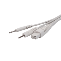 White replacement cable (2/4 channels): compatible with Globus Elite 2 and 4 Pro electrostimulator